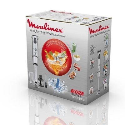 Moulinex Mixeur à main Infinity Force Ultimate Mixeur 4 en 1 1000 W DD87KD10