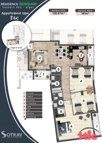 Vente Appartement F4 Alger Kouba