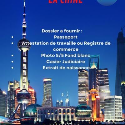 DISPONIBLE VISA LA CHINE