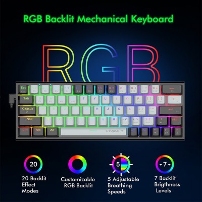 CLAVIER MINI MECANIQUE  GAMING  E-YOOSO Z11 RGB 60%