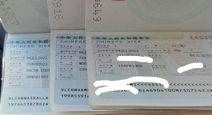 disponibls visa la chine
