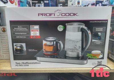 ProfiCook TKS1056 – Ensemble pour le Petit Déjeuner – 3 en 1 – Thé/Café + Bouilloire en acier inoxyd