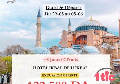 PROMO ISTANBUL 122.000DA DEPART 29 MAI HOTEL IKBAL DE LUXE 4* + EXCURTION GRATUITE