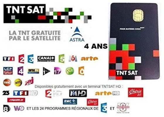 Carte TNTSAT HD V6 Officielle Durée 04 ans