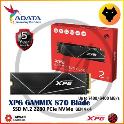 XPG S70 Blade 1TB 7400Mb/s + Heatsink PS5 / PC