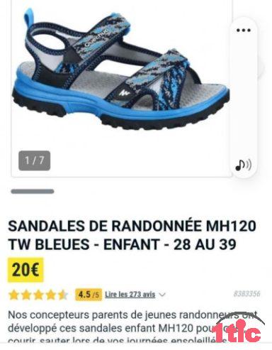 Sandale decathlon garcon bleu