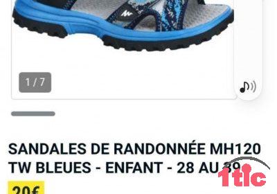 Sandale decathlon garcon bleu