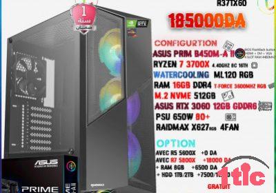 PC STATION TRAVAIL – GAMING ASUS AMD RYZEN 7 3700X / RTX 3060 12GB / 16GB DE RAM / NVME 512GB