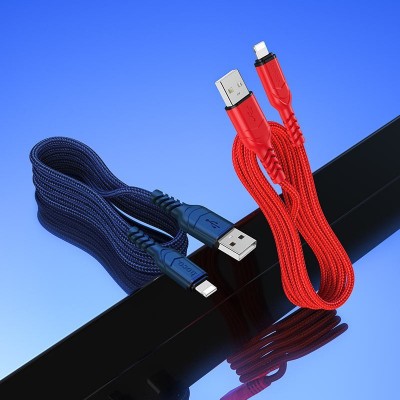 HOCO X59 Data Câble Charging  USB vers Micro Tressé Rouge